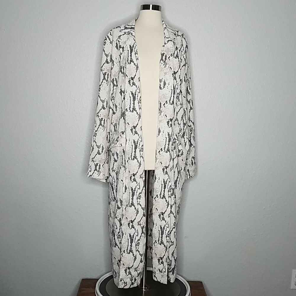 Asos Python Snakeskin Print‎ Duster Jacket 10 NWT - image 1